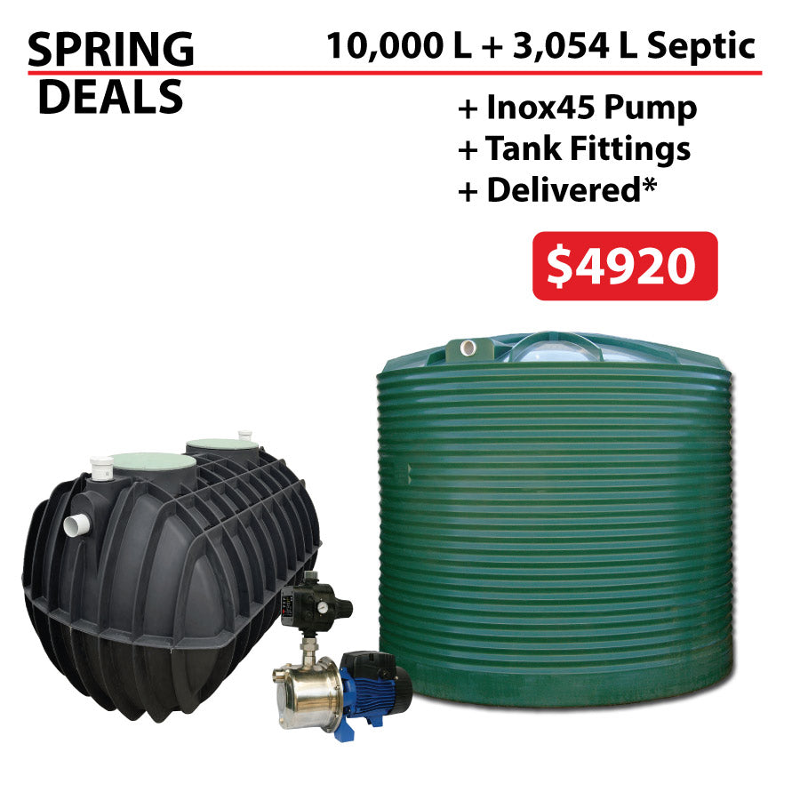 10,000 L Corrugated + 3,054 L Septic SPRING DEALS
