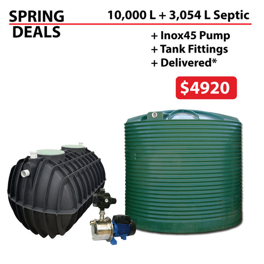 10,000 L Corrugated + 3,054 L Septic SPRING DEALS