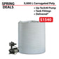 5,000 Litre Corrugated - Mini Orb Poly Water Tank & UP-Tech Pump SPRING DEAL