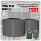 2x 24,000 Litre Corrugated Poly Water Tanks & DAB Esybox Mini WINTER RAINS PACKAGE